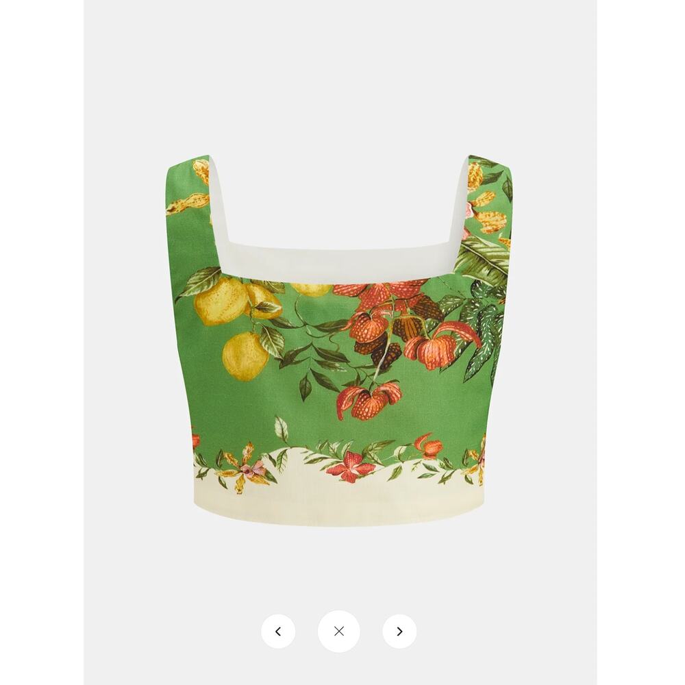 NWT Commense Fruit Floral Print Crop Cami Top & Pants Set Sz M - Picture 3 of 7